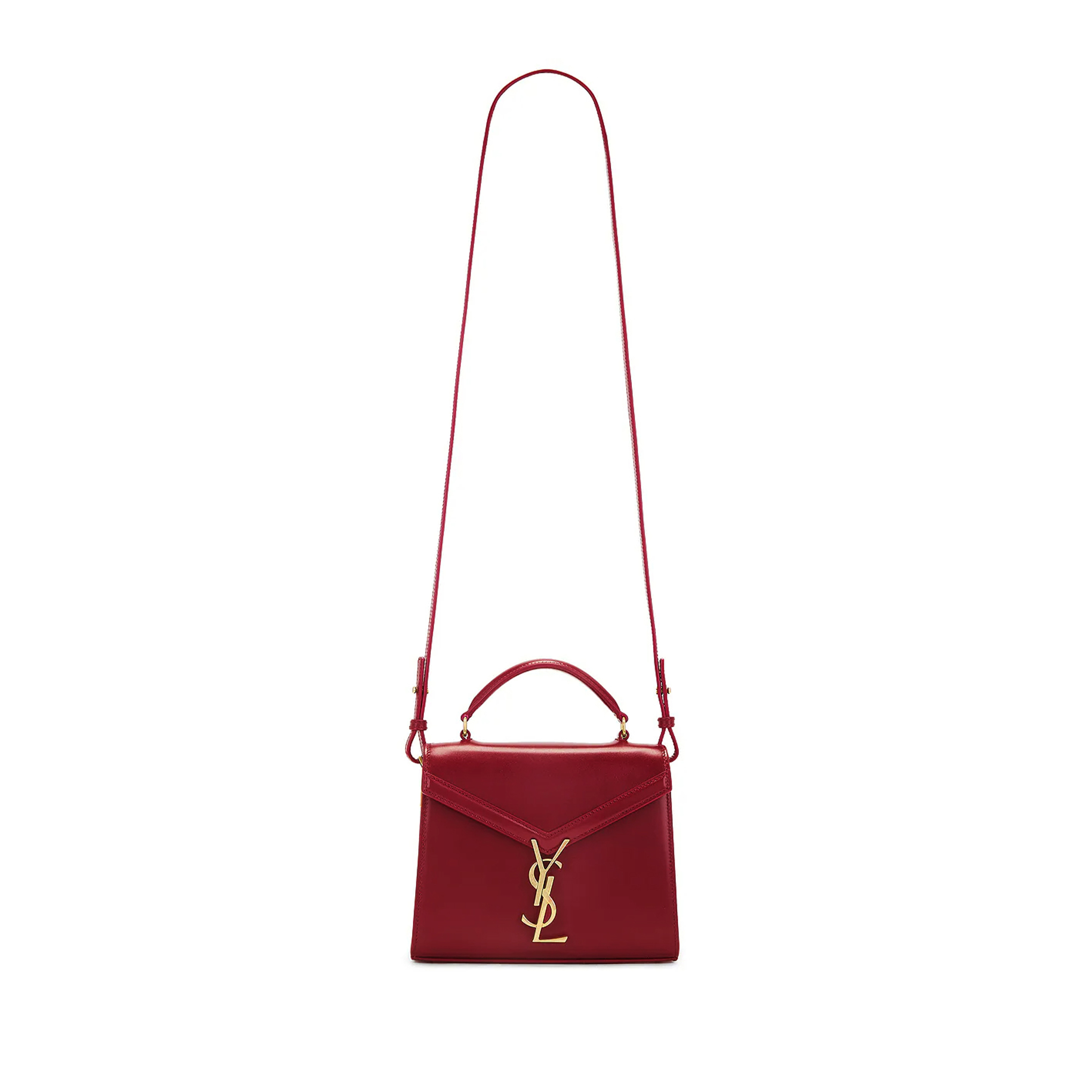 YSL CASSANDRA MINI TOP HANDLE BAG IN SMOOTH LEATHER 6239300SX0W6592 (20*16x7.5cm)